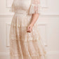 Midsummer Lace Round Neck Gown