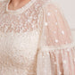 Midsummer Lace Round Neck Gown