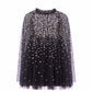 Moonlight Sequin Cape Kids Dress