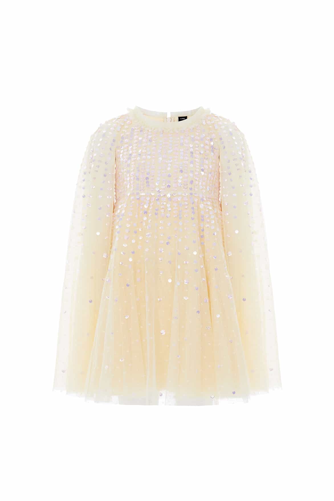 Moonlight Sequin Cape Kids Dress