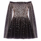 Moonlight Sequin Cape Micro Mini Dress