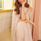 Moonlight Sequin Cape Sleeve Ankle Gown