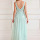 Moonlight Sequin Cowl Neck Ankle Gown