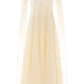 Moonlight Sequin V-Neck Cape Sleeve Ankle Gown