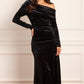 Nova Velvet One-Shoulder Gown