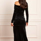Nova Velvet One-Shoulder Gown