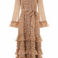Odelle Lurex Round Neck Ankle Gown