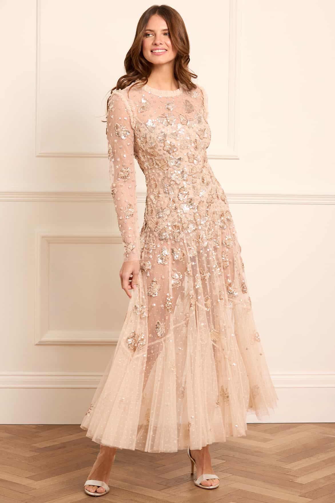 Papillon Sheer Ankle Gown