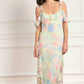 Peony Bloom Georgette Cami Gown