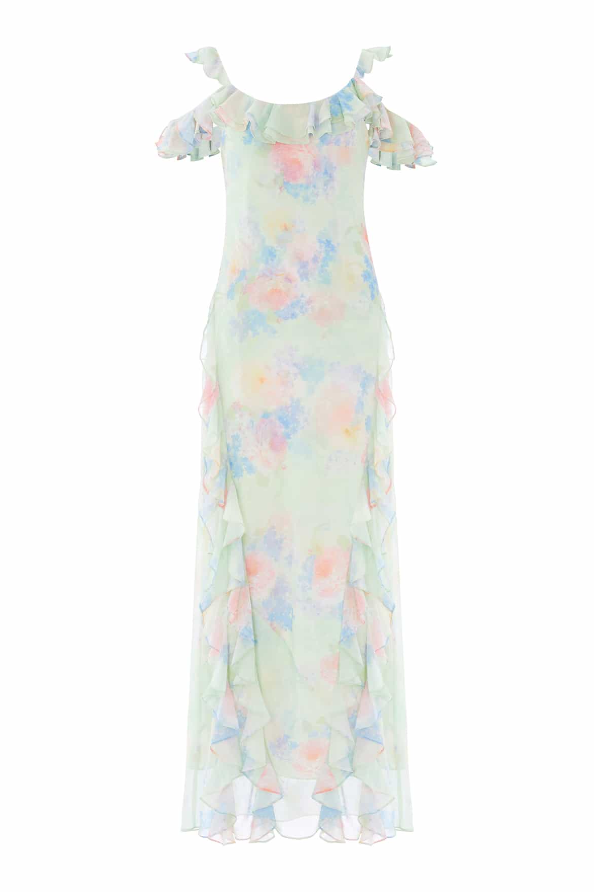 Peony Bloom Georgette Cami Gown