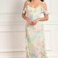 Peony Bloom Georgette Cami Gown