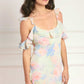 Peony Bloom Georgette Cami Gown
