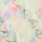 Peony Bloom Georgette Short Sleeve Gown
