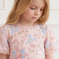 Peony Bouquet Puff Sleeve Kids Dress