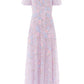 Peony Bouquet Round Neck Ankle Gown