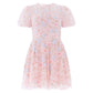 Peony Bouquet Round Neck Micro Mini Dress