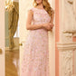 Peony Bouquet Sequin Ankle Gown