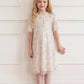 Peony Bouquet Sequin Cape Kids Dress