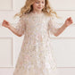 Peony Bouquet Sequin Cape Kids Dress