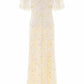 Peony Bouquet Sequin V-Neck Cape Gown