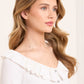 Pointelle Trim Knit Short Cardigan