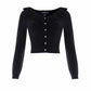 Pointelle Trim Knit Short Cardigan