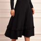Pointelle Trim Knit Skirt