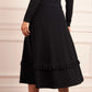Pointelle Trim Knit Skirt