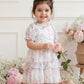 Pompadour Garden Chiffon Smocked Baby Dress