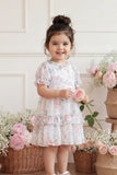 Pompadour Garden Chiffon Smocked Baby Dress