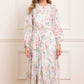 Pompadour Garden Chiffon Smocked Ballerina Dress