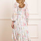 Pompadour Garden Chiffon Smocked Ballerina Dress