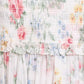 Pompadour Garden Chiffon Smocked Cami Ankle Gown
