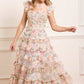 Pompadour Garden Round Neck Gown