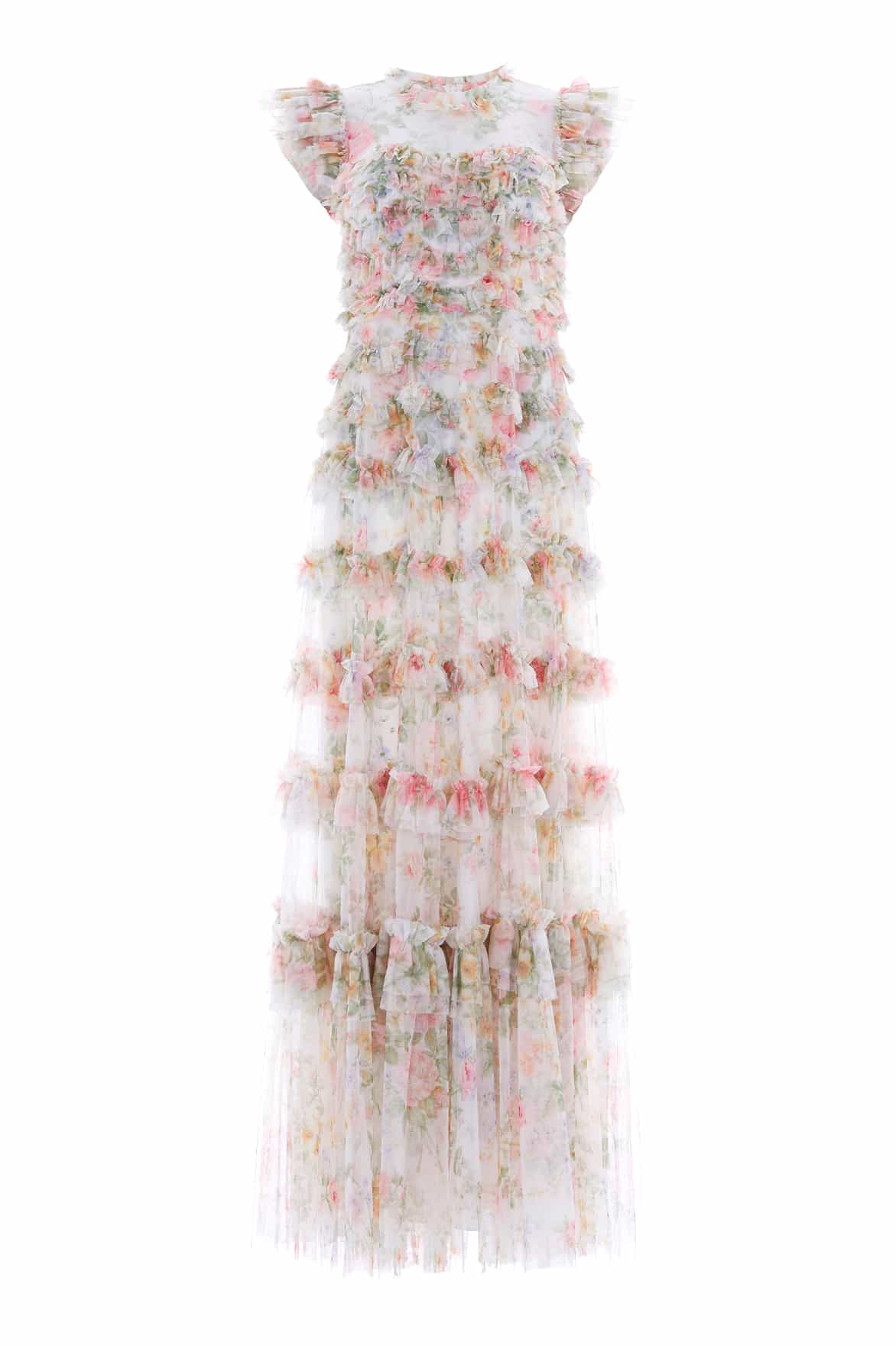 Pompadour Garden Round Neck Gown