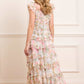 Pompadour Garden Round Neck Gown