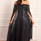 Raindrop Cape Ankle Gown