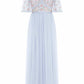 Ribbon Bouquet Bodice Ankle Gown