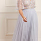 Ribbon Bouquet Bodice Ankle Gown