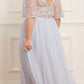Ribbon Bouquet Bodice Ankle Gown