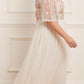 Ribbon Bouquet Bodice Ankle Gown
