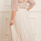 Ribbon Bouquet Bodice Ankle Gown