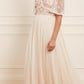 Ribbon Bouquet Bodice Ankle Gown