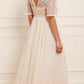 Ribbon Bouquet Bodice Ankle Gown