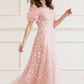 Ribbon Heart Off-Shoulder Ankle Gown