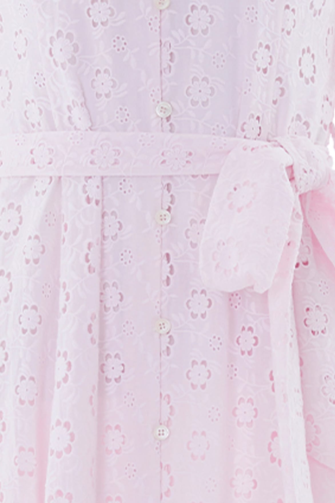 Romilly Cotton Broderie Long Sleeve Shirt Dress