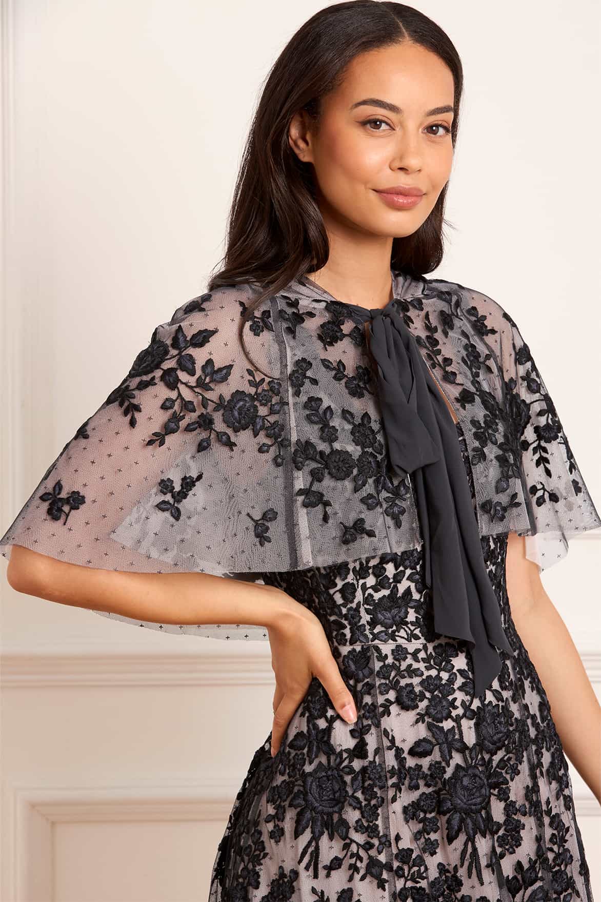 Rosa Hooded Short Cape