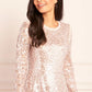Rosanna Lattice Round Neck Gown