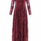 Rosanna Lattice Round Neck Gown