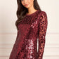 Rosanna Lattice Round Neck Gown